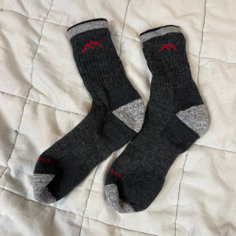 Darn Tough Merino Wool Hiker Micro Crew Midweight Cushion Socks Gray Men's M
